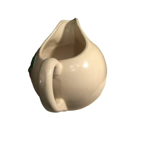 American Bisque ROUND BALL JUG WATER PITCHER with STRAWBERRIES USA Vintage - Picture 7 of 8